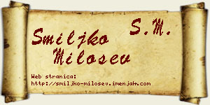 Smiljko Milošev vizit kartica
